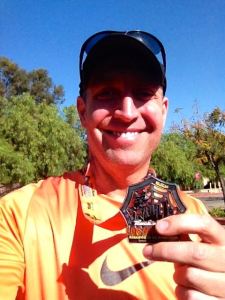 Look... me and my medal match.