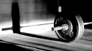 Lifting weights film noir style.